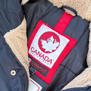 Canada Weather gear  Black Jacket with Tan Lining